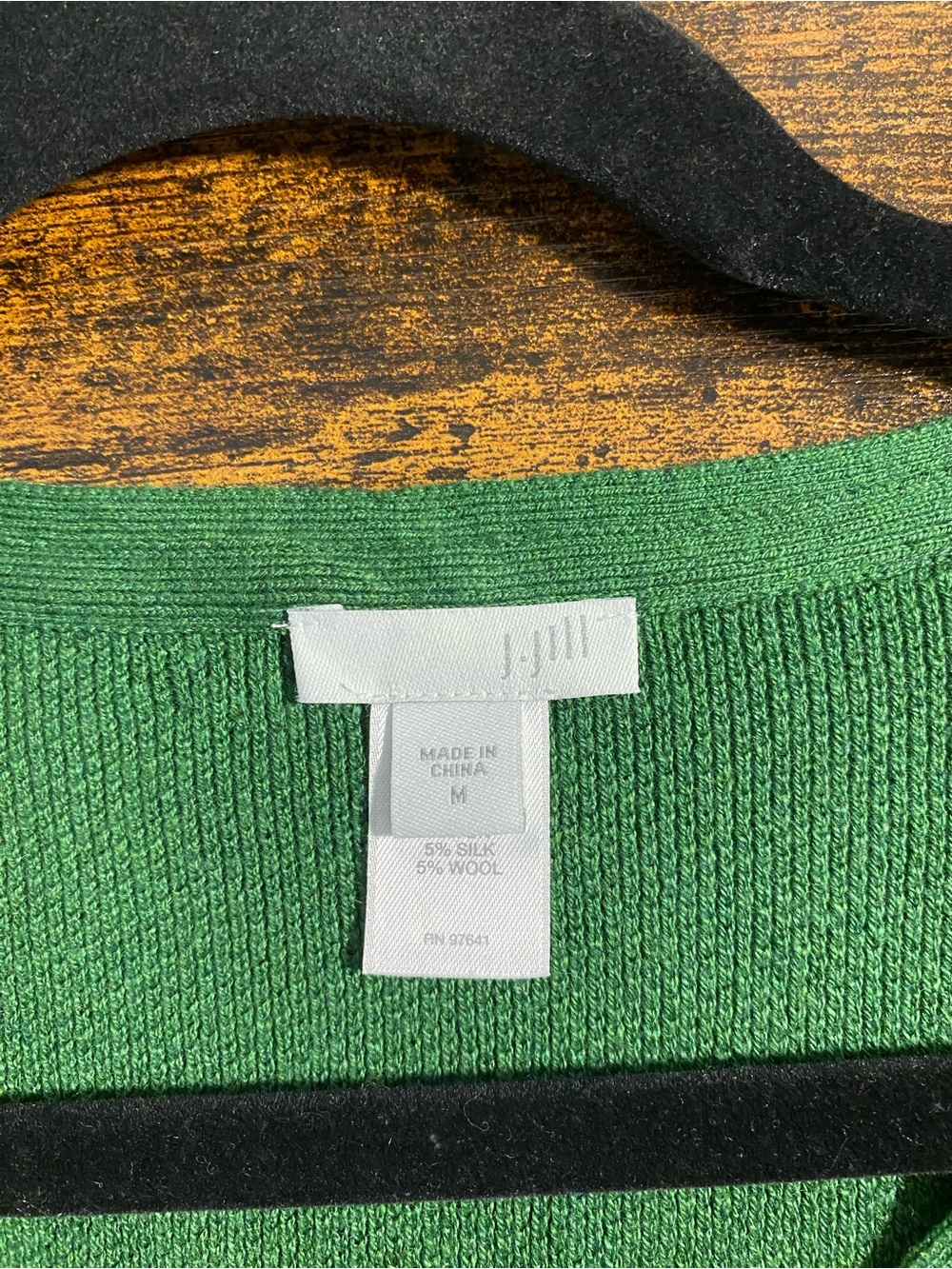 J. Jill Emerald Green Knit V-Neck Sweater - Picture 5 of 7